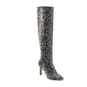 Marc Fisher Zadia2 Snake Print Knee-High Heeled Boots Size 7 NEW in Box